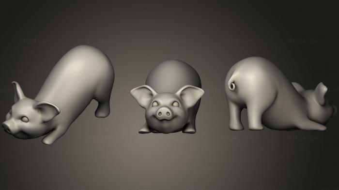 Animal figurines (pigs2, STKJ_1278) 3D models for cnc